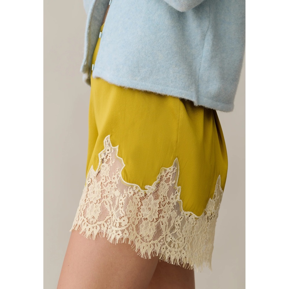 NWT Sorella Rosa Silk Lace Trim Short in Mango - Size Large - Picture 2 of 6